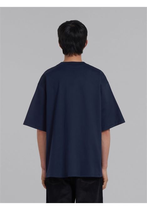 logo t-shirt man navy MARNI | HUMU0223P1 USCS87LOB99